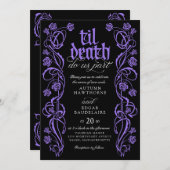Gothic Til Death Wedding Einladung (Vorne/Hinten)