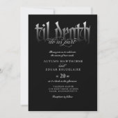 Gothic Til Death Wedding Einladung (Vorderseite)