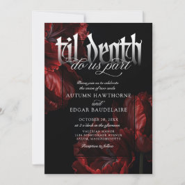Gothic Til Death Wedding Einladung