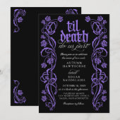 Gothic Til Death Wedding Einladung (Vorne/Hinten)