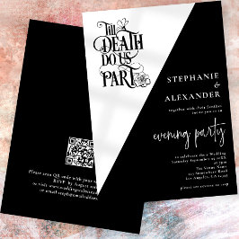 Gothic Till Death Do us Part Abend Party Hochzeit Einladung