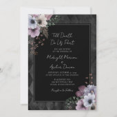 Gothic Till Death Do us Part Floral Wedding Einladung (Vorderseite)