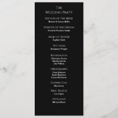 Gothic Till Death Do us Part Skeletts Hochzeit Programm (Rückseite)