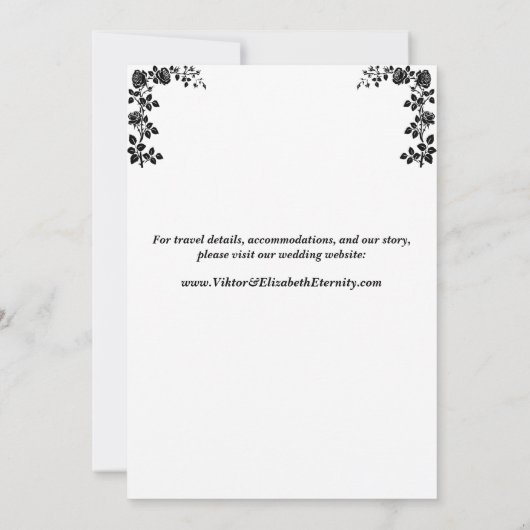 Gothic Till Death Do us Part Skeletts Hochzeit Save The Date (Rückseite)