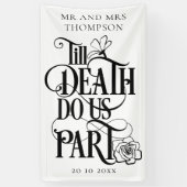 Gothic Till Death Do us Part Wedding Banner (Vertikal)