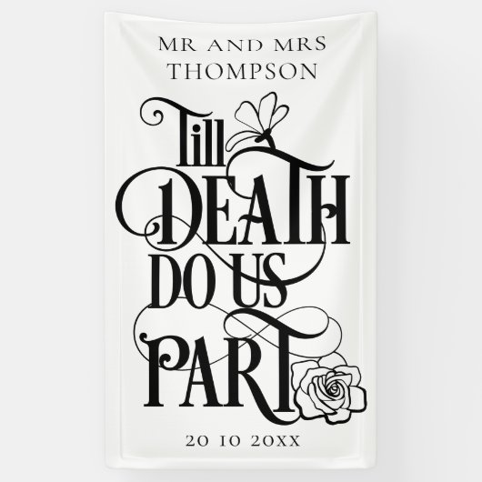 Gothic Till Death Do us Part Wedding Banner (Vertikal)