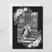 Gothic Till Death Do us Party Black Floral Wedding Einladung (Rückseite)