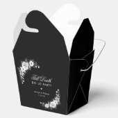 Gothic Till Death Do us Party Black Floral Wedding Geschenkschachtel (Geöffnet)