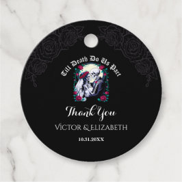 Gothic Till Death Skeleton Rose Danke Geschenkanhänger
