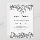 Gothic Till Death Wedding Einladung (Vorderseite)