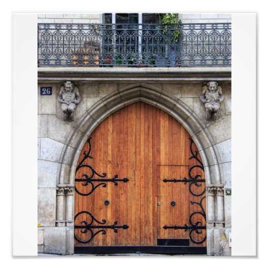 Gothic Timber Pariser Tür - Fotodruck (Vorne)