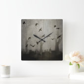 Gothic Time Quadratische Wanduhr (Zuhause)