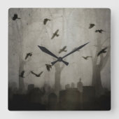 Gothic Time Quadratische Wanduhr (Vorderseite)