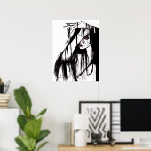 Gothic-Tinte-Frau-Dunkle-Illustration-Horror-Plaka Poster (Heimbüro)
