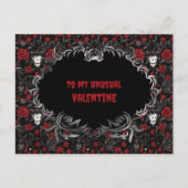 Gothic To my unusual Valentine Postkarte (Vorderseite)