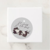Gothic-Totenkopf & Rose Hellgrau Rund Geschenkanhänger (Beispiel)