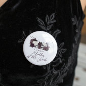 Gothic-Totenkopf & Rosen Hochzeitsfeier Button