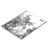 Gothic Tree Black and White Notizblock (Linke Seite)