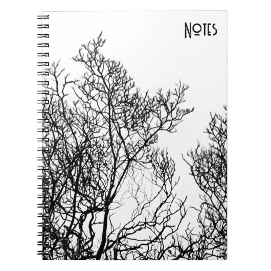 Gothic Tree Black and White Notizblock (Vorderseite)