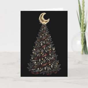 Gothic Tree Mond Karte — Karger schwarzer Baum & M