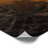 Gothic Tribal Skull Poster (Ecke)