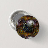 Gothic Trick-oder-Leckerei-Spinnennetz-Wiederholun Button (Vorne & Hinten)