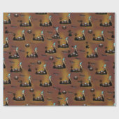 Gothic Trick-oder-Leckerei-Spinnennetz-Wiederholun Geschenkpapier (Flach)