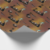 Gothic Trick-oder-Leckerei-Spinnennetz-Wiederholun Geschenkpapier (Ecke)