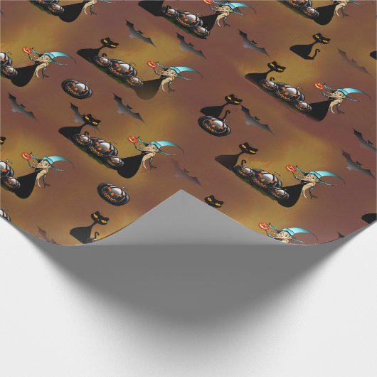 Gothic Trick-oder-Leckerei-Spinnennetz-Wiederholun Geschenkpapier (Ecke)