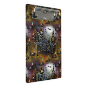 Gothic Trick-oder-Leckerei-Spinnennetz-Wiederholun Mini Klemmbrett (Schrägansicht)