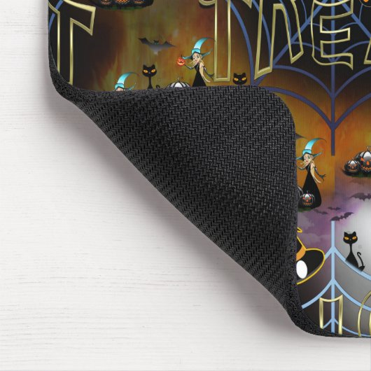 Gothic Trick-oder-Leckerei-Spinnennetz-Wiederholun Mousepad (Ecke)
