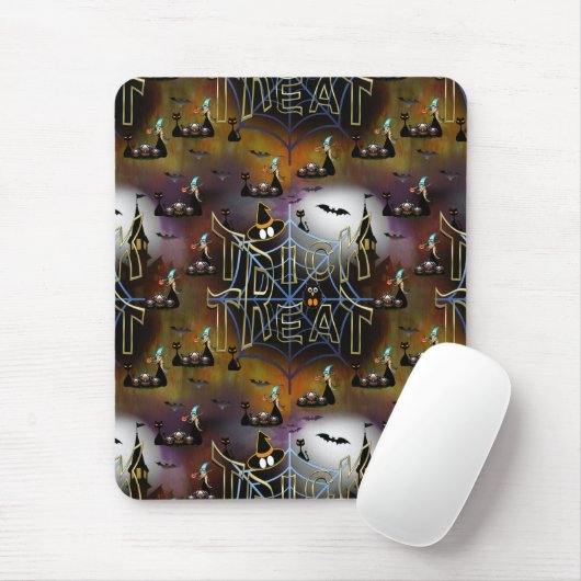 Gothic Trick-oder-Leckerei-Spinnennetz-Wiederholun Mousepad (Mit Mouse)