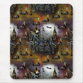 Gothic Trick-oder-Leckerei-Spinnennetz-Wiederholun Mousepad (Vorne)