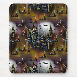Gothic Trick-oder-Leckerei-Spinnennetz-Wiederholun Mousepad