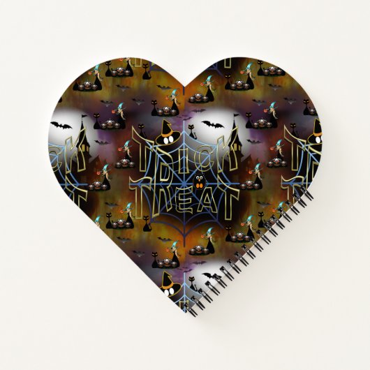 Gothic Trick-oder-Leckerei-Spinnennetz-Wiederholun Notizblock (Rückseite)