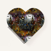 Gothic Trick-oder-Leckerei-Spinnennetz-Wiederholun Notizblock (Vorderseite)