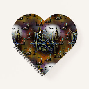 Gothic Trick-oder-Leckerei-Spinnennetz-Wiederholun Notizblock