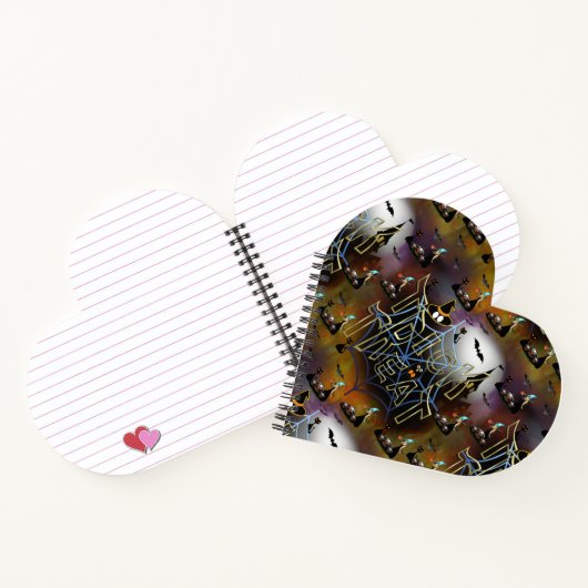 Gothic Trick-oder-Leckerei-Spinnennetz-Wiederholun Notizblock (Innenseite)