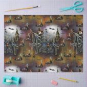 Gothic Trick-oder-Leckerei-Spinnennetz-Wiederholun Seidenpapier (Basteln)