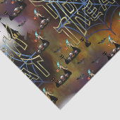 Gothic Trick-oder-Leckerei-Spinnennetz-Wiederholun Seidenpapier (Ausschnitt)