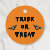 Gothic Trick oder Treten Niedlicher Fledermäuse Geschenkanhänger (Rückseite)