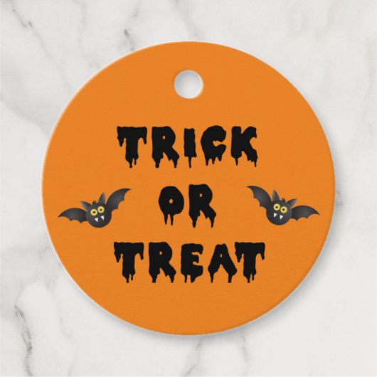 Gothic Trick oder Treten Niedlicher Fledermäuse Geschenkanhänger (Vorderseite)