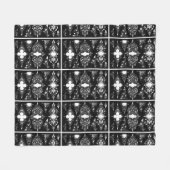 Gothic trim antique verzierte Header-Trimm Schwarz Fleecedecke (Vorderseite (Horizontal))