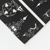 Gothic trim antique verzierte Header-Trimm Schwarz Fleecedecke (Ecke)