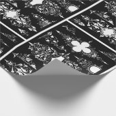 Gothic trim antique verzierte Header-Trimm Schwarz Geschenkpapier (Ecke)