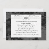 Gothic Triple Moon Floral Wedding Ste Einladung (Vorderseite)