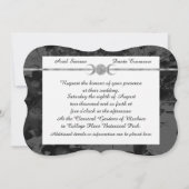 Gothic Triple Moon Floral Wedding Ste Einladung (Vorderseite)
