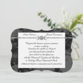 Gothic Triple Moon Floral Wedding Ste Einladung (Stehend Vorderseite)