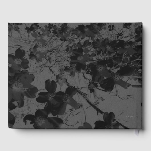 Gothic Triple Moon Floral Wedding Ste Gästebuch (Rückseite)