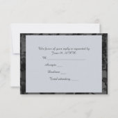 Gothic Triple Moon Floral Wedding Ste RSVP Karte (Rückseite)
